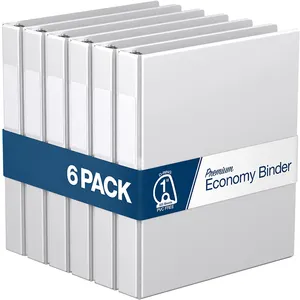 Logo Kustom Ekonomi Premium Berwarna A4 A6 Bulat Binder Notebook 1-Inch 3-Ring Binder untuk Kantor Sekolah Rumah