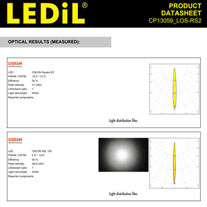 Ledils CP13059_LOS-RS2 Lentille LED transparente TIR 8,5 mm de diamètre x 14,3 mm de hauteur en PMMA pour éclairage LED Osram Oslon SSL150 - Product Image 4