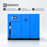 Compresseurs à vis statiques industriels DEEMACH Factory 132 kW 180 CV à entraînement direct, lubrifiés et refroidis par air pour machines automatiques