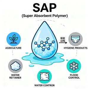 โพแทสเซียมโพลีอะคริเลต SAP โพลิเมอร์ดูดซับน้ำพิเศษสำหรับการเกษตร - Product Image 4