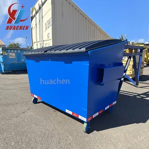 Voorlader Plastic Haak Lift Bak Stapelbare Container Bakken Voor Afvalbehandeling Machines Voor Voorste Lading Afvalcontainers