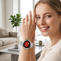 Elegante Reloj Inteligente para Mujer con Llamadas BT, Carátulas Personalizables, Aleación de Oro y Plata, Relojes Inteligentes Personalizados, Directo de Fábrica