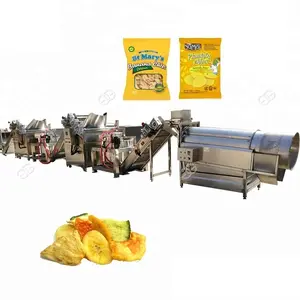 Fries Making Machine Industrial Automatic Production Line Yam Yuca Banana Chips Frying Processing Plant Plantain Chips Making Machine Price