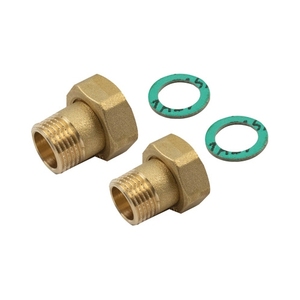 Raccordo per tubi in ottone con attacco a M, seduta piatta, 3/4x1 pollice, per tubi in rame - Product Image 1