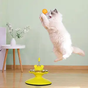 כדור יניקה צעצוע לחתול באיכות גבוהה מקל חתול מדגדג עם מקל פעמון ארוך עמיד בפני עקיצת חתול צעצוע טיזר לחיות מחמד