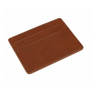 Porte-cartes en cuir fin, étui pour cartes de crédit, minimaliste, pour poche avant, organiseur de cartes de visite, portefeuille - Product Image 1