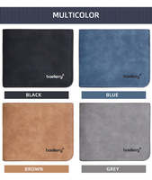 Baellerry dompet bisnis pria, kbusiness minimalis Ultra tipis modis kulit PU kapasitas besar