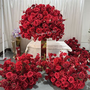 <span class=keywords><strong>Tendance</strong></span> de la décoration florale de mariage IFG 2026, centre de table élégant en fleurs artificielles, roses rouges de 100 cm - Product Image 3