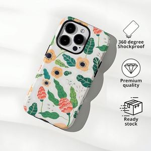 เคสโทรศัพท์พิมพ์ลายใบไม้สีเขียวและลายดอกไม้สำหรับ iPhone 11 12 13 14 15 16 17 Pro Max PLUS x XR XS Air Anti-Fall - Product Image 4