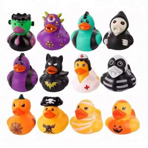 Canardons en caoutchouc de 2 pouces pour le bain de bébé, assortiment de canards décoratifs pour enfants, jouets pour Halloween - Product Image 2