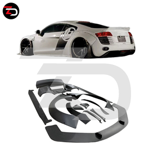Ventes d'usine Kit carrosserie large style LB pour <span class=keywords><strong>Audi</strong></span> <span class=keywords><strong>R8</strong></span> <span class=keywords><strong>Spyder</strong></span> V8 V10 2008 à 2016, pare-brise, pare-chocs avant, lèvre de pare-chocs arrière, diffuseur arrière, jupe latérale - Product Image 2
