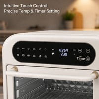 Four à convection numérique professionnel 12L avec fonction friteuse à air et grille-pain, idéal pour la pâtisserie à domicile, fonctions de cuisson multiples, four à air compact avec plateau