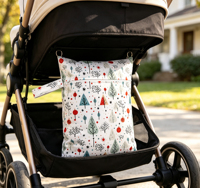 Sacs imperméables réutilisables en tissu polyester à motif floral pour couches lavables, avec poches zippées, pour voyage, piscine, garderie