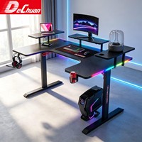 Bureau de jeu PC à prix d'usine avec étagères amovibles pour moniteur, idéal pour la revente