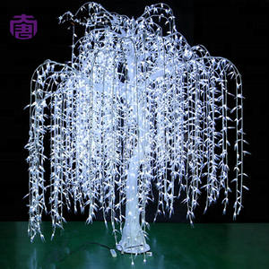 Luces LED Románticas con Forma de Árbol de Sauce, Luces Colgantes Cálidas para Decoración Navideña, Resistentes al Agua IP65, Color Personalizado, 3-4m - Product Image 3