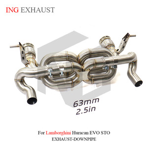 Échappement Valvetronic ING, double tuyau en X, en acier inoxydable, pour Lamborghini <span class=keywords><strong>Huracan</strong></span> EVO <span class=keywords><strong>STO</strong></span> sans soupape, pièces de performance automobile - Product Image 3