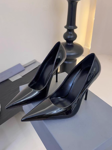 Zapatos de Tacón de Aguja para Mujer, Punta Puntiaguda, Charol, Tacones Altos, Cierre Deslizante, Tallas Grandes, Tacones Finos para Ocasiones Formales y de Noche - Product Image 2