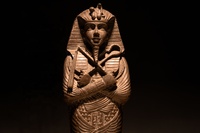 Statue Pharaonique Égyptienne Ancienne en Bronze Grandeur Nature, Technique de Coulée Respectueuse de l'Environnement pour la Décoration Maison/Jardin