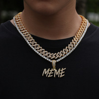 Collar con Nombre Personalizado en Chapado de Oro de 18K, Letras Cursivas Pequeñas, Material de Latón, Cadena de Cuerda, Zirconia, Regalo Popular