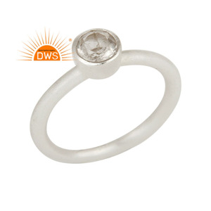 Crystal <b>Quartz</b> Gemstone <b>Ring</b> Women's Sterling Fine Silver <b>Ring</b> Jewelry Supplier Classic Collection - Product Image 1