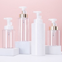 Bouteille Pompe en Plastique Personnalisée 33 oz / 1000 ml, Bouteilles Vides en Plastique Mat de Luxe 300 ml pour Shampoing Cils, Crème Fouettée et Savon Liquide