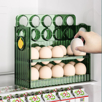 3 Couches Vert Transparent Cuisine Réfrigérateur Oeuf Stockage Organisateur Récipient Pour Réfrigérateur