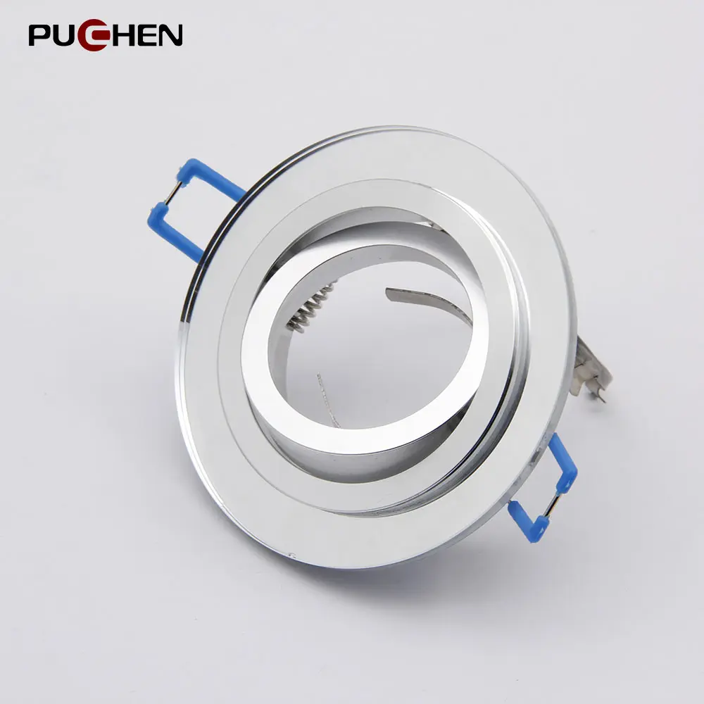 PUCHEN MR16 Ceiling Light 5mm Glass Recessed Downlight Crystal Fittings GU10 GU5.3 Movable Ring Focus LED Spotlight Indoor Lamp