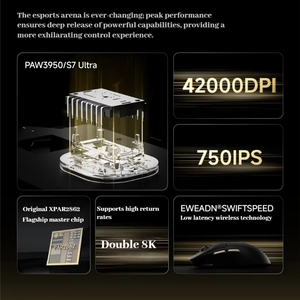 เมาส์ไร้สาย S7 eweadn เมาส์ไร้สายบลูทูธเกม thri-Mode คู่1K/8K เมาส์เกมสำนักงานคอมพิวเตอร์น้ำหนักเบา PAW3395 - Product Image 4