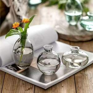 Lot de 3 mini-vases modernes en <span class=keywords><strong>verre</strong></span> pour décoration intérieure, jolis vases à bourgeons en <span class=keywords><strong>verre</strong></span> transparent, ensemble de centres de table de mariage, vases individuels pour fleurs - Product Image 5