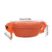 Sac banane demi-lune personnalisé avec logo, en tissu Oxford, grande capacité, imperméable, sac de poitrine et sac bandoulière, vente en gros usine