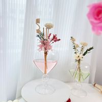 Diffuseur d'aromathérapie en verre transparent en forme de cœur, pot-pourri, désodorisant d'ambiance sans flamme, éliminateur d'odeurs pour salle de bain