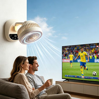 AFY 2026 Nuevo ventilador de mesa de pared con motor sin escobillas, lámpara táctil, pantalla digital, temporizador y oscilación, para circulación de aire en escritorio.