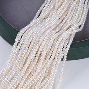 Collar de Perlas Naturales de Agua Dulce de Zhuji, Blancas, de 4-5 mm, Casi Redondas, Semiterminadas, para Joyería DIY con Perlas Sueltas - Product Image 5