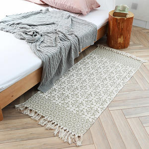 Alfombrilla de suelo de diseño Vintage nórdico para dormitorio, tapete de <span class=keywords><strong>caballo</strong></span> grande personalizado, con borlas, <span class=keywords><strong>persa</strong></span>, Waves - Product Image 4