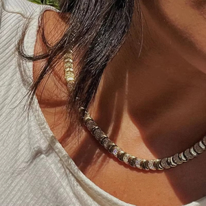 <span class=keywords><strong>Set</strong></span> di Collana <span class=keywords><strong>Girocollo</strong></span> e Bracciale di Tendenza 2024 a Forma di Luna Semplice con Micro Pavé di Zirconi per Donna Novità più Vendute - Product Image 4