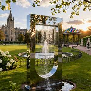 Fuente de Agua en <span class=keywords><strong>Cascada</strong></span> Moderna de Acero Inoxidable de Gran Tamaño RELONG para Parques Públicos al Aire Libre - Product Image 2
