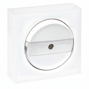 Interrupteur à bouton-poussoir blanc DUNE avec porte-étiquette lumineux - Product Image 1