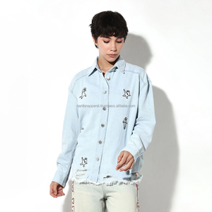 Nardon เสื้อยีนส์2025สำหรับผู้หญิง, เสื้อยีนส์แขนยาวสีพื้นเสื้อยีนส์สำหรับผู้หญิง - Product Image 5