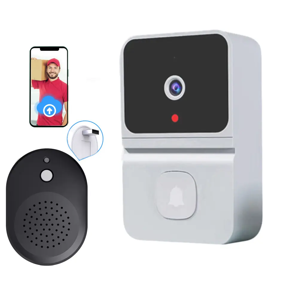 App kêu vang USB receiver Night Vision intercom Monitor bằng giọng nói không dây Door chuông máy ảnh WIFI video chuông cửa