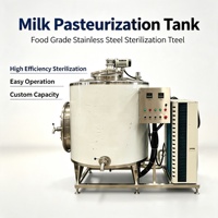 Cuve de pasteurisation verticale SUS304 de qualité alimentaire pour le traitement du lait, des jus de fruits, du vin et de la bière