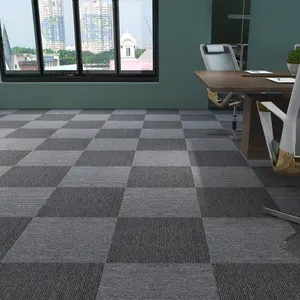 price of 6mm nylon balcony carpet tiles 50 x 50 conference room gold anti-slip flooring carpet tiles supplier