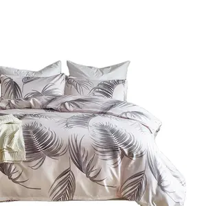 价格诱人的新型豪华白色床上用品套装床单非一次性床单套装自有品牌