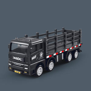 Camión de juguete negro para niños, educativo, de fricción, transportador de vehículos, flota de juguete, contenedor, camión publicitario con valla - Product Image 3