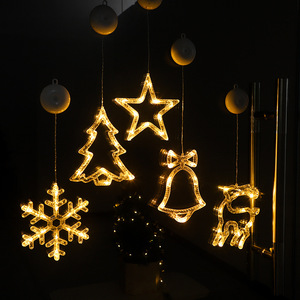 Adorno Navideño Colgante con Ventosa, LED, Impermeable IP44, 4.7m, Diseño de Santa Claus y Copo de Nieve, Decoración para el Hogar, Regalo de Año Nuevo - Product Image 2