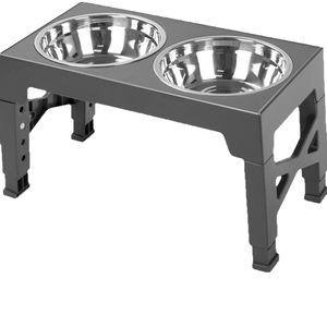 Bol de nourrissage surélevé réglable avec base antidérapante pour chiens et chats, taille moyenne et grande, Sy073 - Product Image 1