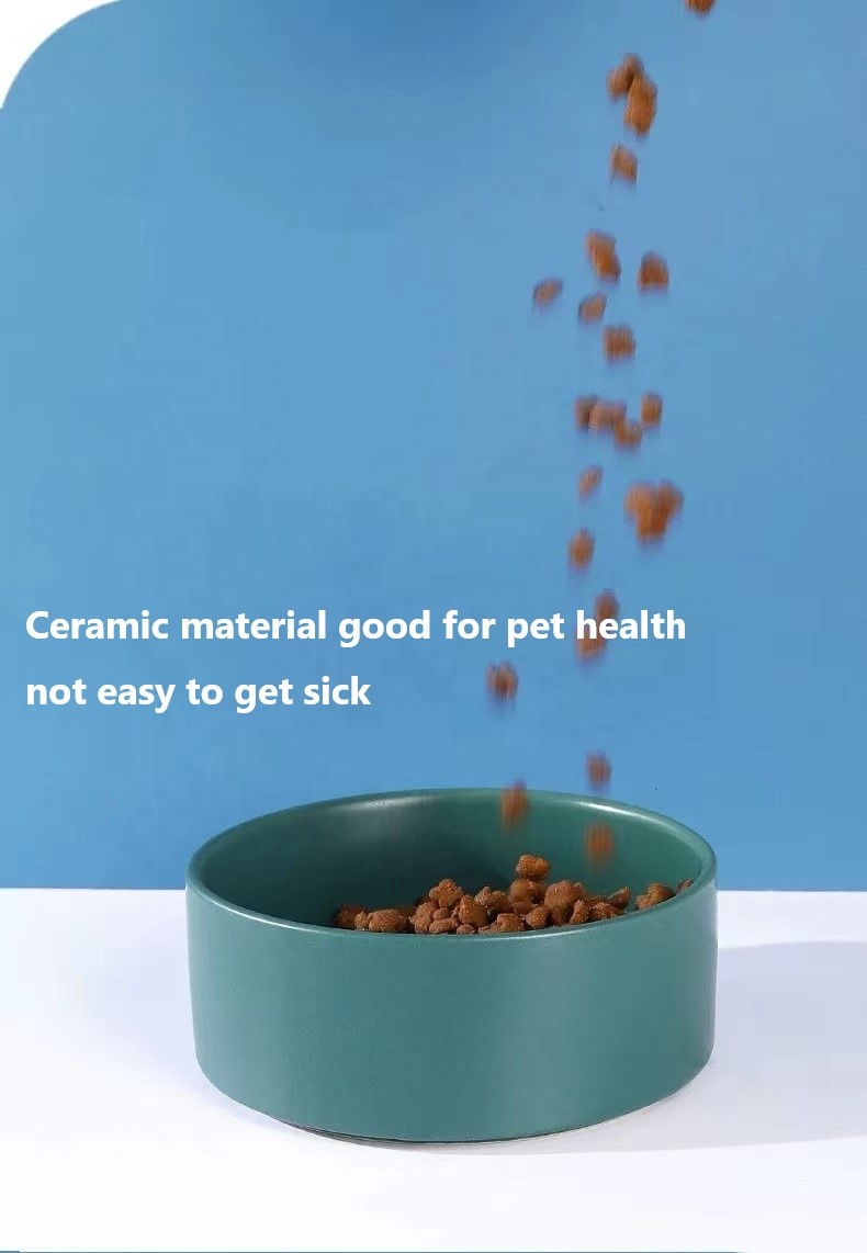 Wholesale Eco-Friendly Ceramic Dog Bowls Elevated Large Round Bowls Cat Water Bowl Non-Slip For Cats Dogs