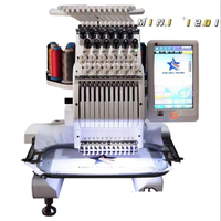 Machine à broder industrielle à tête unique, ordinateur à double tête, 12 aiguilles, chapeau, vêtement, petites machines à broder domestiques