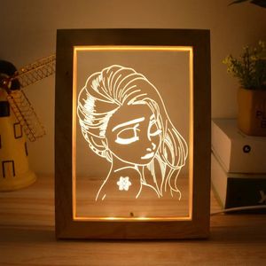 Lámpara acrílica, venta al por mayor, luz Led USB, luz nocturna acrílica, marco de fotos de madera, <span class=keywords><strong>regalo</strong></span> para papá, lámpara acrílica, regalos - Product Image 3
