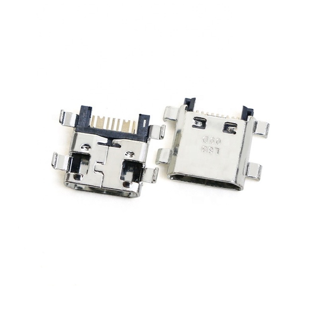 Micro USB 7 Pin Female Connector Horizontal SMT Mounting for Various Models Phone Tail Plug