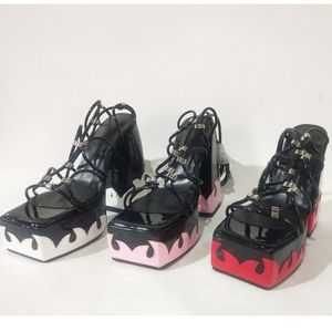 Sandalias de Mujer Tendencia 2024, Tacones Sexys para Mujer, Tallas Grandes 42 43, Sandalias de Verano con Tiras, Tacones Gruesos con Plataforma - Product Image 4